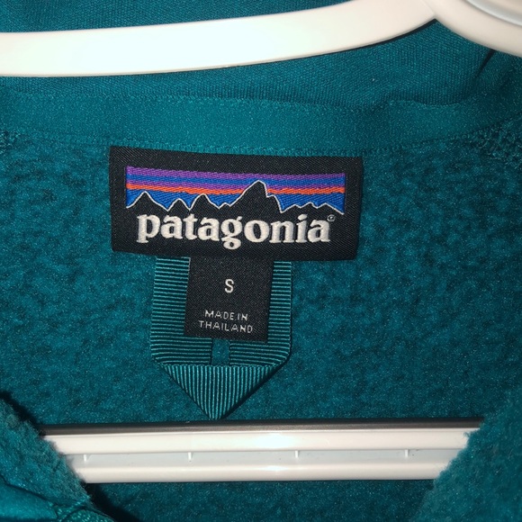 Patagonia Fleece quarter Zip, Teal Blue, Small. - Picture 2 of 3